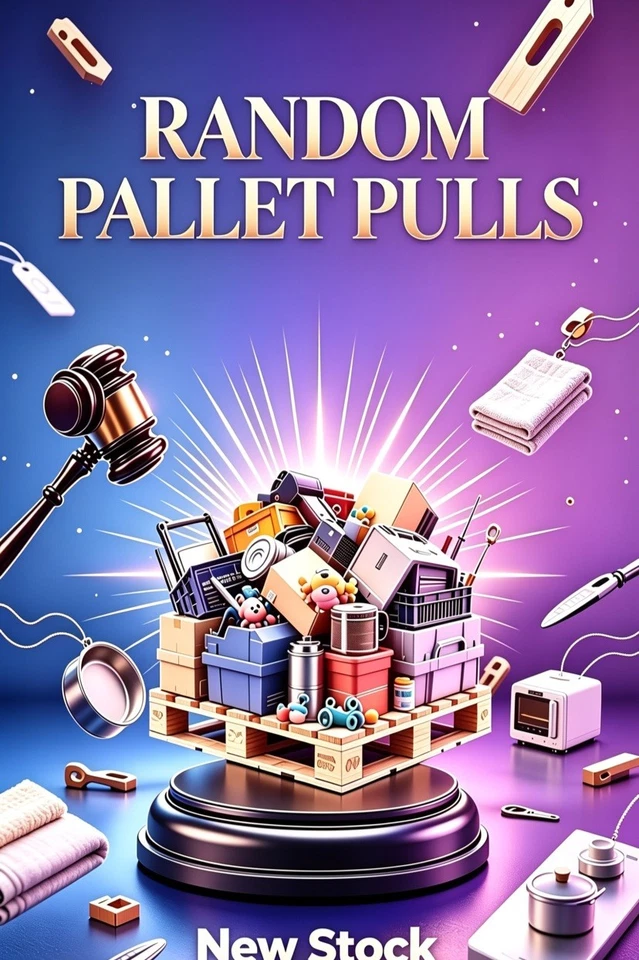 RANDOM PALLET PULLS - new, clearance , returns stock