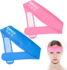 2Pcs Migraine Headache Headband，Small Portable Gel Ice Pack Head Strap