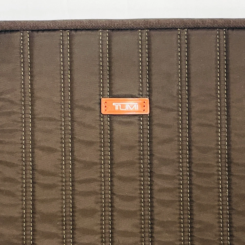 Tumi Bolso para Laptop Marrón Chocolate Acolchado Acolchado Estuche para Computadora Funda 14" x 11" Foto 2 de 4