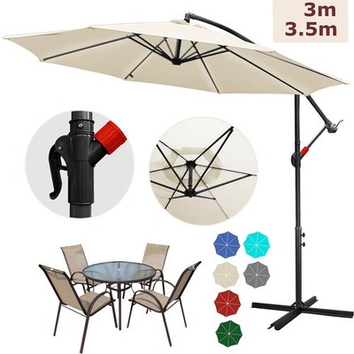 Sonnenschirm Balkonschirm Ampelschirm Terrassenschirm UV-Schutz 3/3.5m Garten