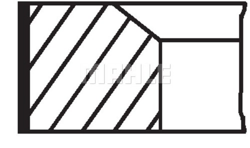 009 32 N0 ENGINE PISTON RING SET MAHLE ORIGINAL 4PCS STD NEW OE REPLACEMENT - Picture 3 of 7