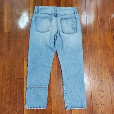 Current Elliott Jeans Womens 27 Blue High Rise Straight Leg Patchwork Denim