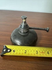 Vintage Silver Plated Oil Lamp Burner 4" Chafing Warmer Twist-Knob