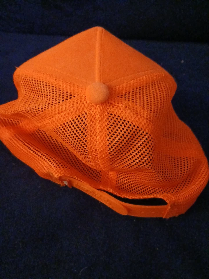 Von Dutch NUEVO Sombrero de Camionero de Terciopelo Naranja Neón, Unisex Foto 4 de 4