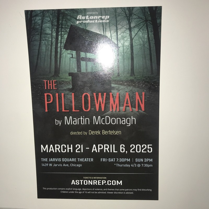 The Pillowman Martin Mcdonagh Flyer 5 time Tony Best Play Nominee 2005 RARE