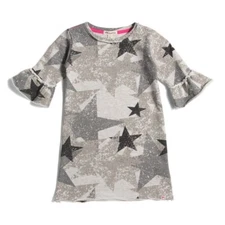 NWT Girls Appaman Gray Star Print Ruffle Sleeve Dress sz 4t