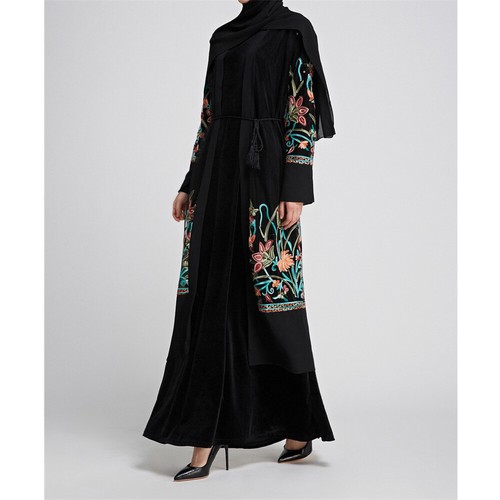 Dubai Open Abaya Women Muslim Maxi Dress Kimono Cardigan Kaftan Robe Gown Caftan - Picture 57 of 228