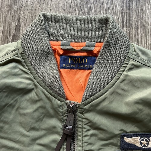 Polo Ralph Lauren MA-1 Military US-RL Patch Bomber Flight Pilot Jacket Small - Picture 7 of 14