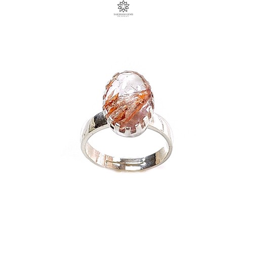 4.61gms Natural Amethyst Gemstone Oval Plain 925 Sterling Silver Adjustable Ring - Picture 3 of 9