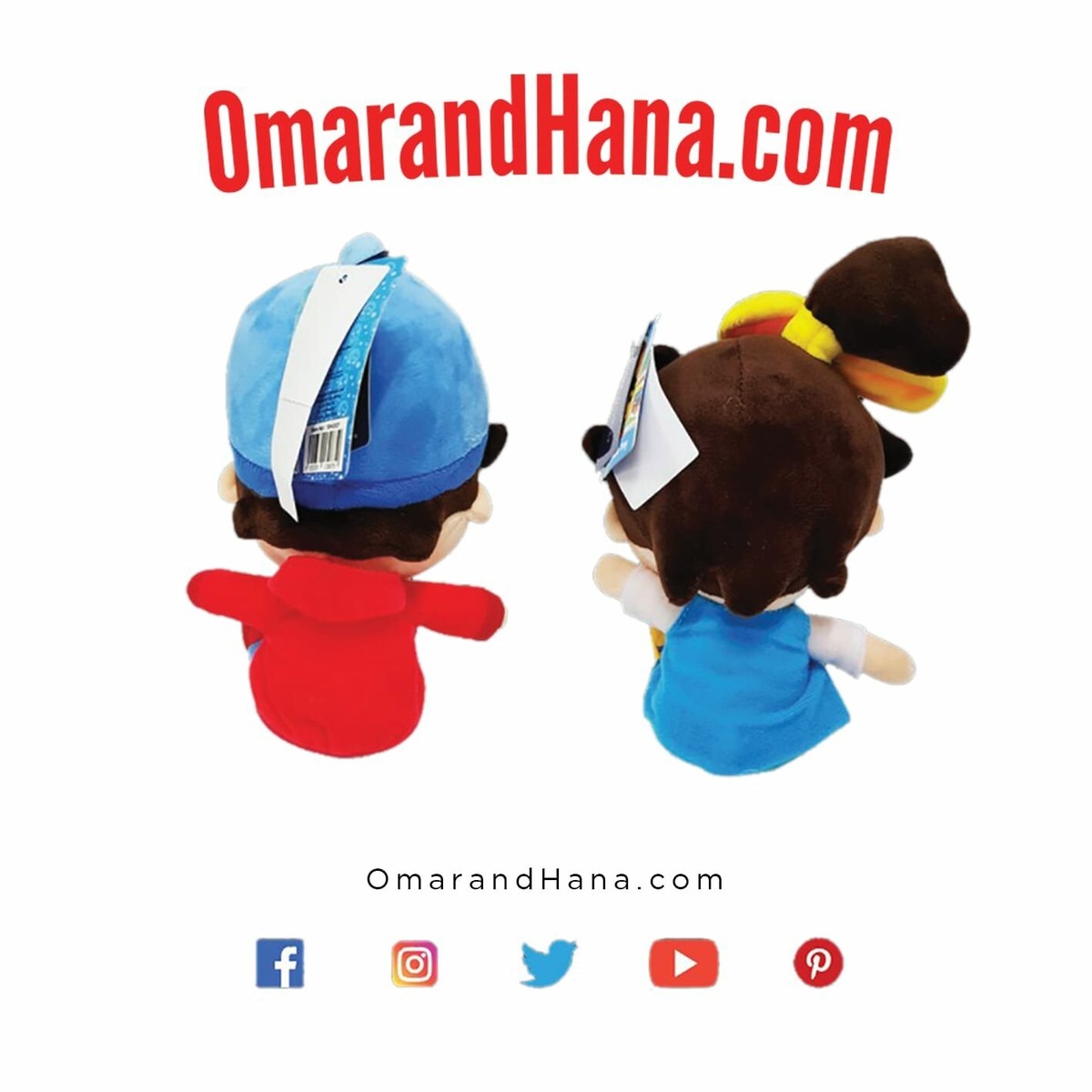 Omar And Hana YouTube Stars Vinyl Hängende Geburtstagskulisse, Design 1