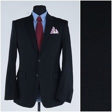 Mens Black Blazer 40R UK Size TIGER OF SWEDEN Wool Sport Coat Jacket