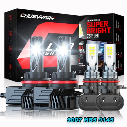 4x LED Headlight & Fog Light Bulbs For Ford Mustang GT/SVT Cobra 1994-2004 - 9007/HB5 Kit 3 thumbnail image