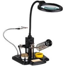 Stahl Tools - HH3 - LED Magnifying Lamp with Helping Hand and Soldering Holder
