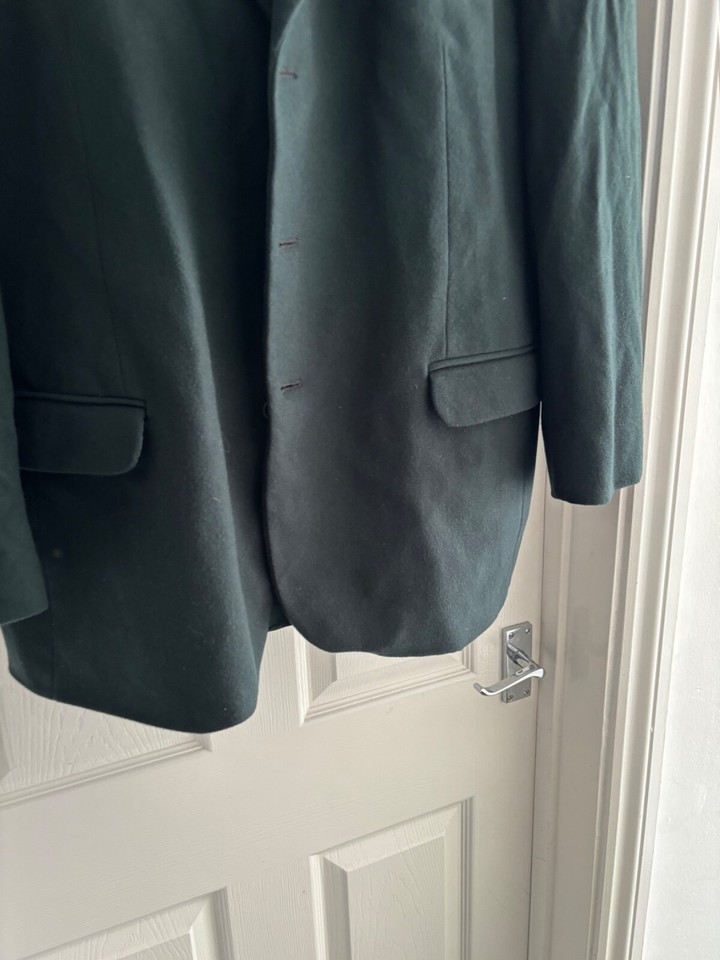 Men Dark Green Suit Jacket Coat 46' Chest Regular Cashmere Wool Blend