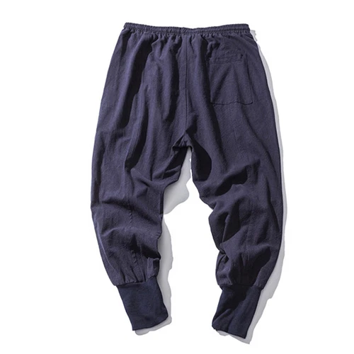 Men Baggy Harem Pants Japanese Mens Crotch Wide Leg Pants Casual Loose Trousers - Picture 4 of 18