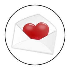 Happy mail envelope seals, stickers, labels, tags