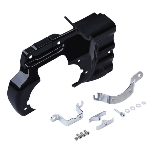 Gloss Black Engine Transmission Interface Cover FitFor Harley Softail Slim 07-17 - Picture 6 of 8