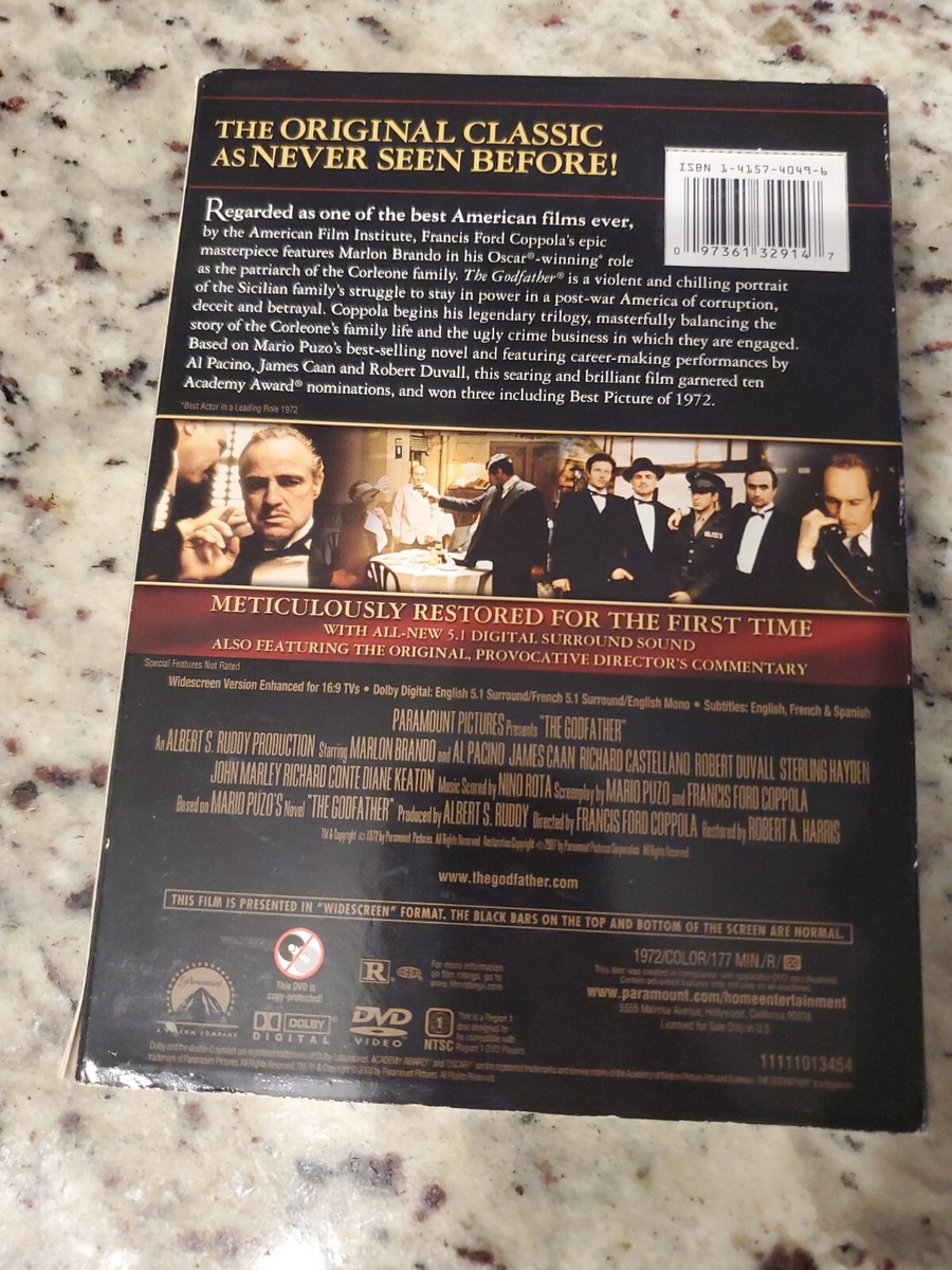 THE GODFATHER DIGITALLY REMASTER DVD SEALED 97361329147| eBay