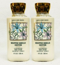 2 Bath  Body Works WHIPPED VANILLA CHIFFON 24Hr Moisture Body Lotion Cream 8 oz