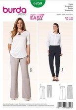 Schnittmuster Burda 6859 Bequemhose, Damenhos...