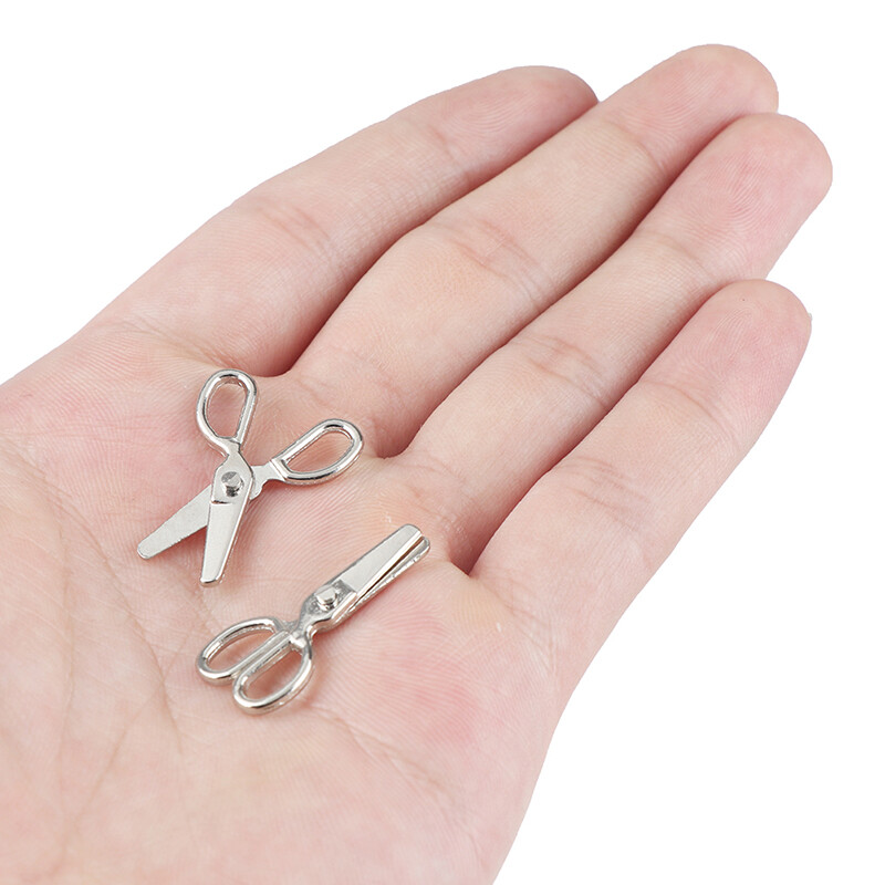 Melody Jane Dollhouse Miniature Gold Scissors - 1:12 Scale Kitchen & Craft Accessory