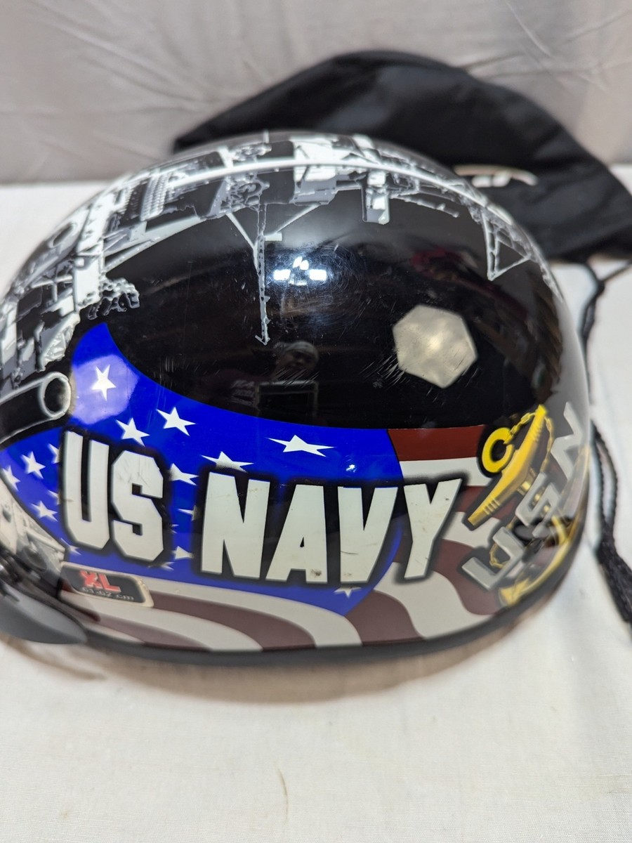 USN Outlaw Motorcycle Helmet United States Navy T-70