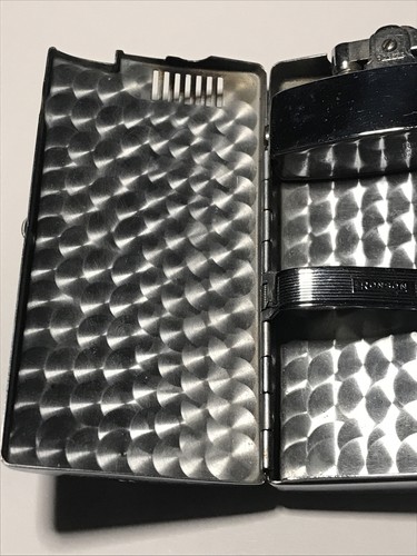 Vintage Art Deco Ronson Tuxedo Lighter and Cigarette Case 1930s/40s - Picture 7 of 12