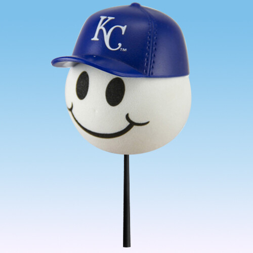 Kansas City Royals Baseball Cap Car Antenna Ball / Auto Dashboard Accessory - Picture 7 of 7