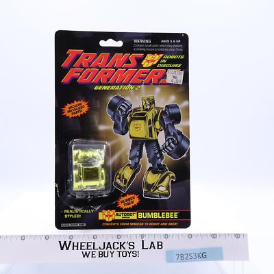 G2 Bumblebee METALLIC GOLD W/CARD & BUBBLE Complete 1993 Hasbro Transformers