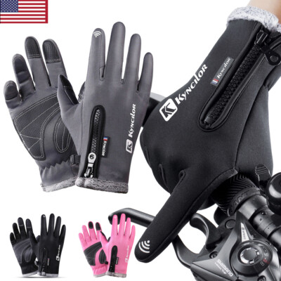Winter Thermal Warm Running Gloves with Fleece Lining for Cold Weather Men  Women