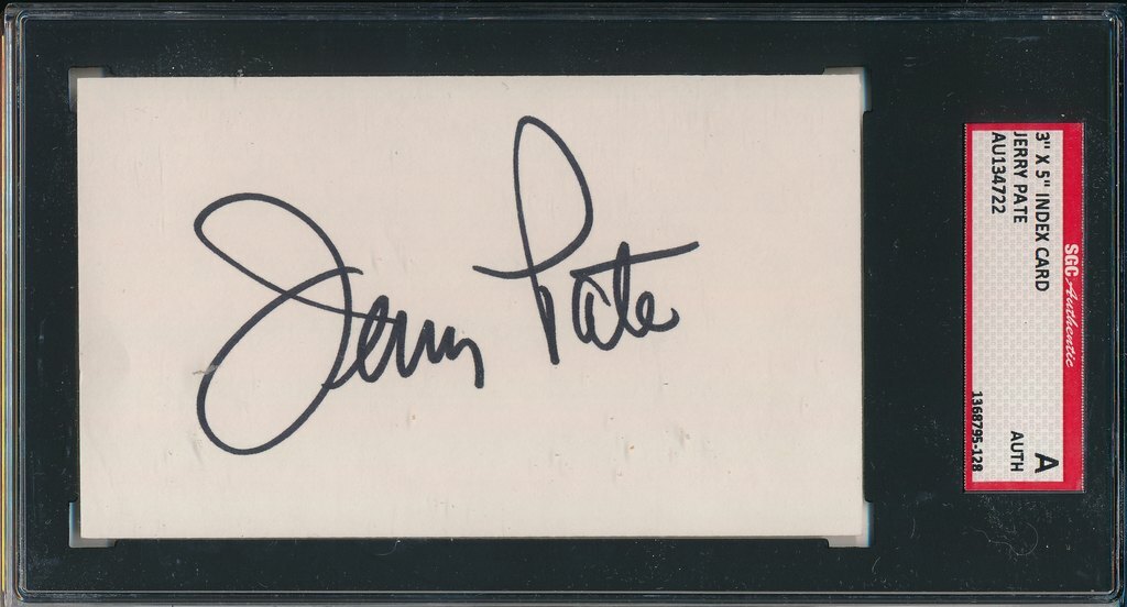 Jerry Pate 1976 U.S. Open Champion Signed 3x5 Index Card SGC 