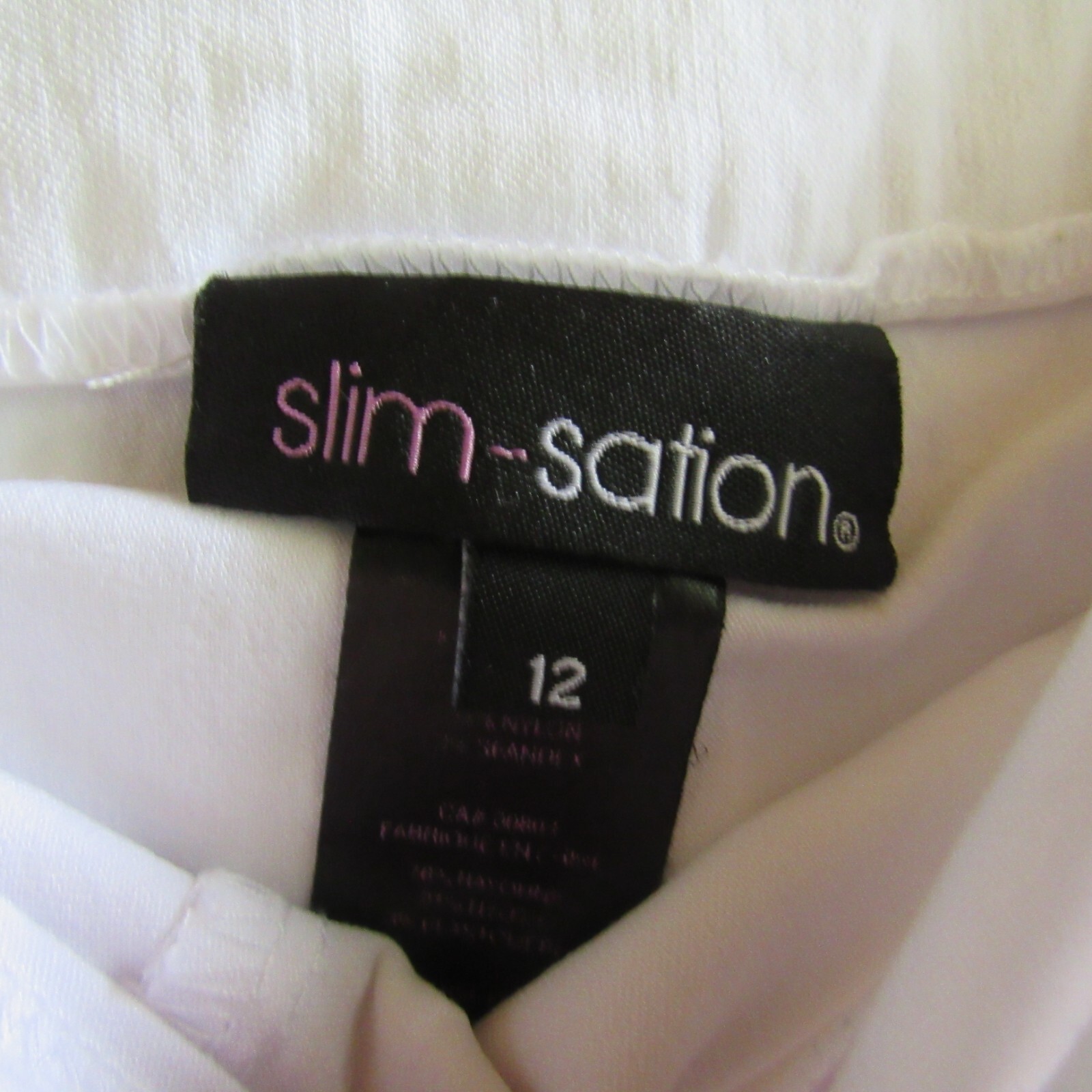 Slimsation Pull on Skort 12 Solid White Shorts Sk… - image 2