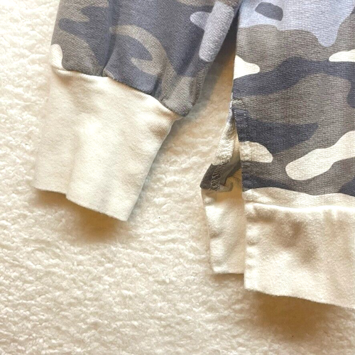 Caslon Sweatshirt Womens Small Gray Blue Camouflage Pullover Athletic Stretch - Picture 4 of 9