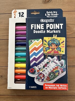 Crayola Fine Point Markers (12ct), Fine Tip, Art Marker Set