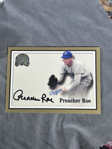 2000 Fleer Greats Of The Game Autographs Preacher Roe Dodgers - Afbeelding 1 van 6