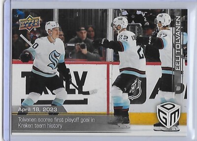 2022-23 UD Game Dated Moments /599 Seattle Kraken 1st Playoff Goal