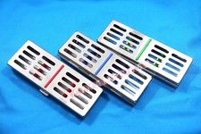 3 GERMAN DENTAL AUTOCLAVE STERILIZATION CASSETTE RACK BOX TRAY FOR 5 INSTRUMENT