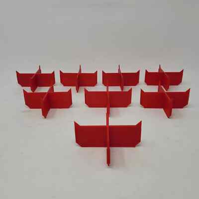 8 Red Low Profile Storage Tray Dividers for Milwaukee Packout Organizer