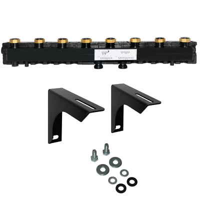 Environ Verteilerbalken DN25 für 4 Pumpengruppen 125mm Achsabstand + Halterung