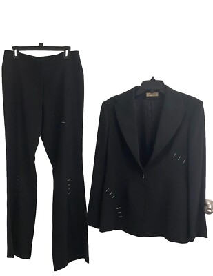 Manigance Paris Designer Women s Pants and Suit Black Size Medium Made In France