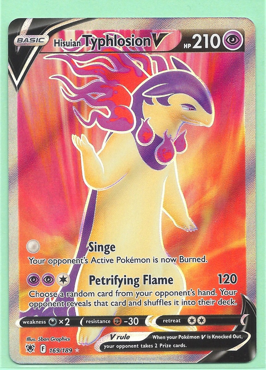 TYPHLOSION V 169/189 FULL ART -ASTRAL RADIANCE POKEMON- RARE -MINT