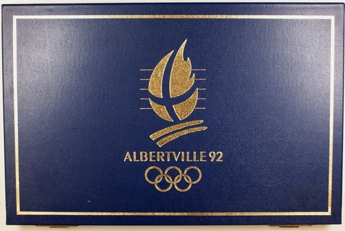 1989-1991 FRANCE - COMPLETE 100 FRANCS 1992 OLYMPICS PROOF 6 Oz SILVER SET (9) - Picture 15 of 22