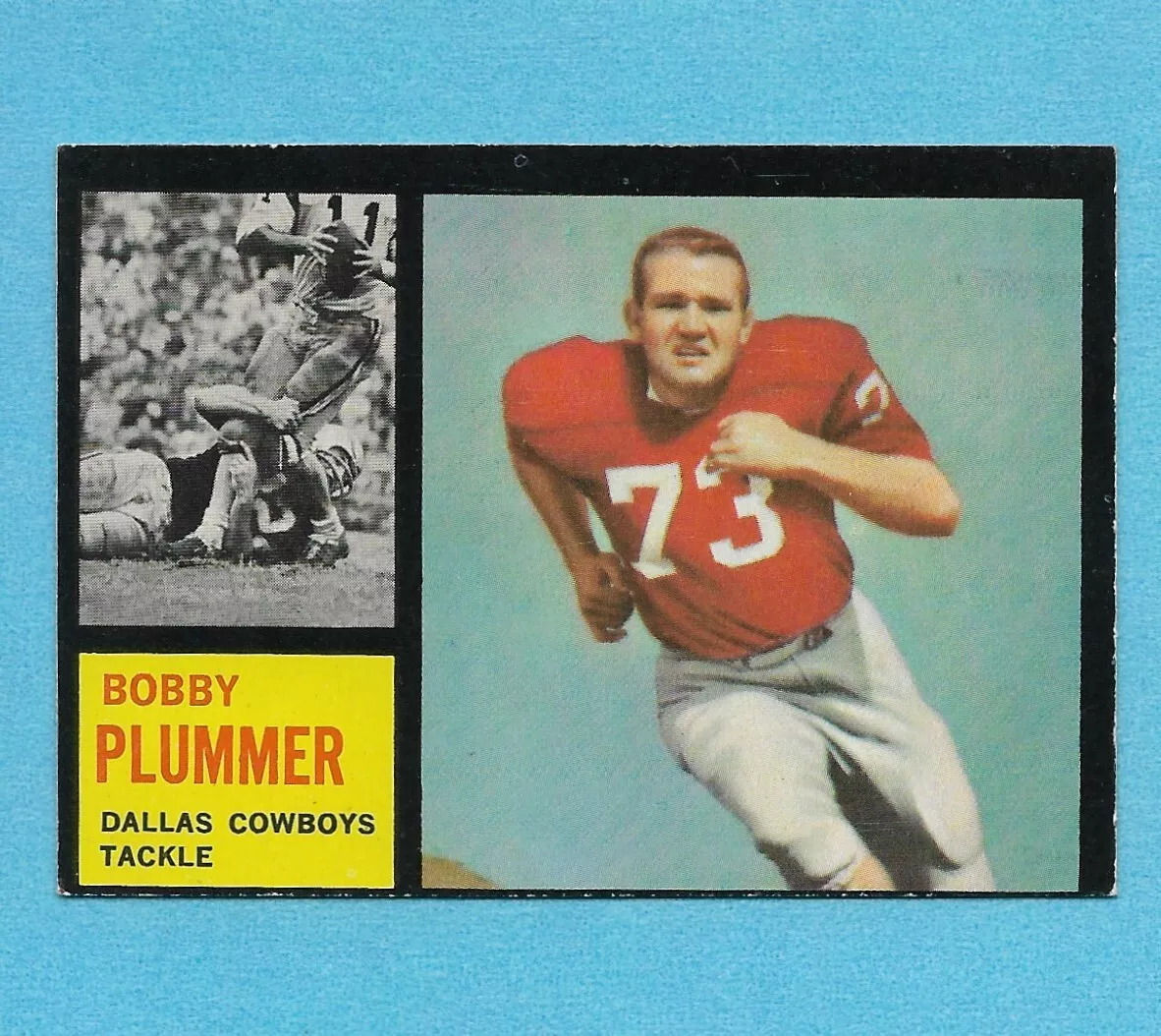 1962 Topps Football #48 SP Bobby Plummer ROOKIE card Dallas Cowboys NRMT