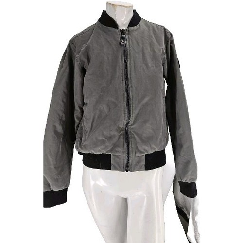 BMW Mottorad Club Jacket Medium Gray Nylon Full Zip Bomber