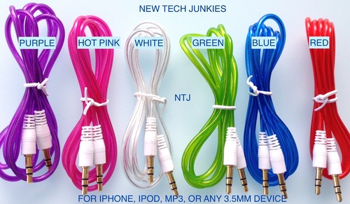 3.5mm male stereo audio aux auxiliary cable for iPhone 6 plus 5c 4s mp3 iPod - Picture 6 of 14