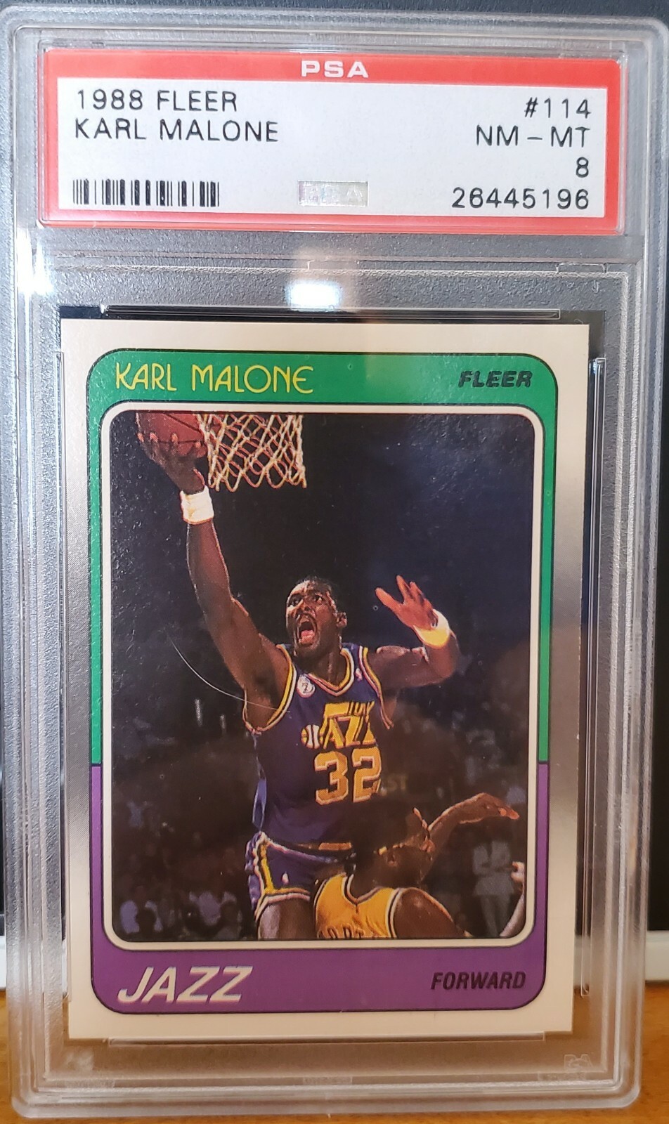 1988 Fleer Karl Malone # 114 PSA 8 NM-MT