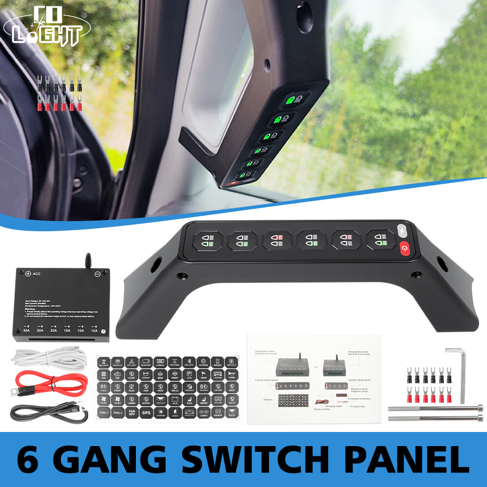 Grab Handle Switch Panel For Ford F150 6 Gang Wireless Light