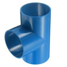 1 Pcs 4 Inch Tee 3 Way PVC Pipe Fittings Connector, Blue