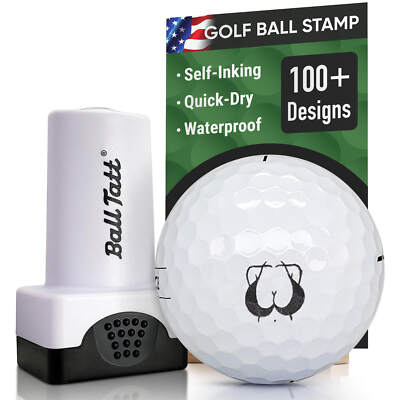 Ball Tatt - Booby Trap Golf Ball Stamp Marker Quick-Dry Self-Inking Stamper