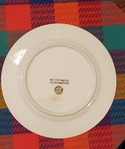 Vintage Aloha Hawaii 50th State Souvenir Collector Plate 21K Gold Trim Japan 10” - Picture 5 of 6